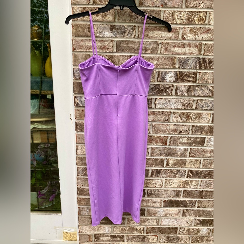 Zara Corset Style Lavender Light Purple Midi Bustier Dress - Picture 13 of 15